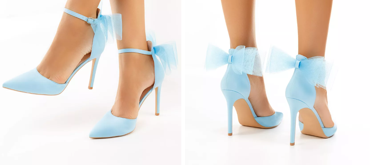 Pantofi cu toc stiletto Mineira bleu